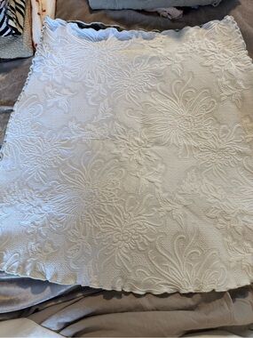White Floral A-Line Skirt
